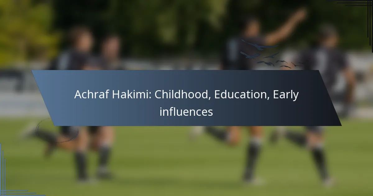 Achraf Hakimi: Childhood, Education, Early influences