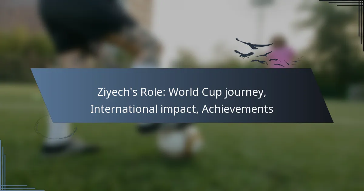 Ziyech’s Role: World Cup journey, International impact, Achievements