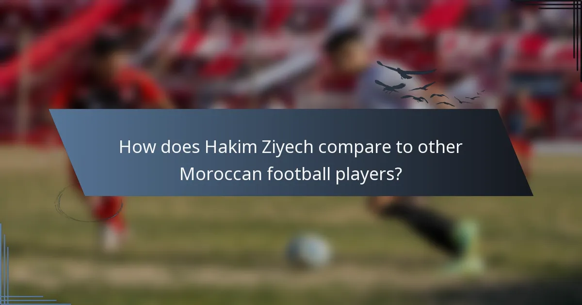 How does Hakim Ziyech compare to other Moroccan football players?