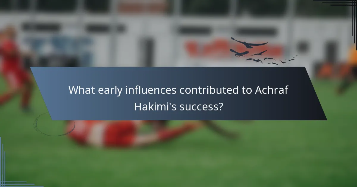What early influences contributed to Achraf Hakimi's success?