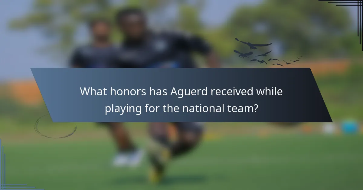 What honors has Aguerd received while playing for the national team?